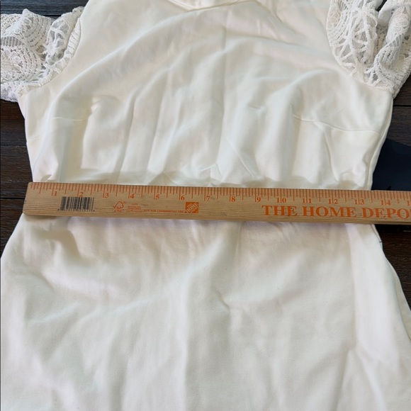 Lulus Lace Up Your Sleeve White Lace Long Sleeve Bodycon Dress Medium - Picture 8 of 12
